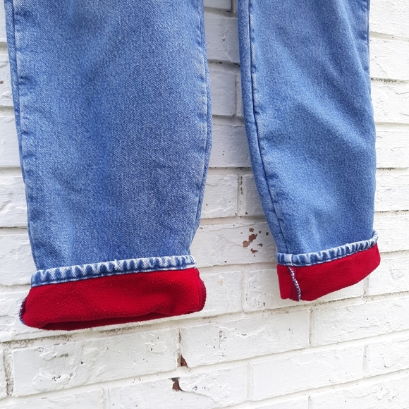 Vintage L.L. Bean Fleece Lined Jeans 14 M/T - Picture 9 of 10